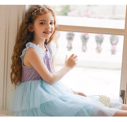 Leichtes Sommer-Kleid im chinesischen Cheongsam-Stil aus 100% Baumwolle für Mädchen – ideal für den Alltag