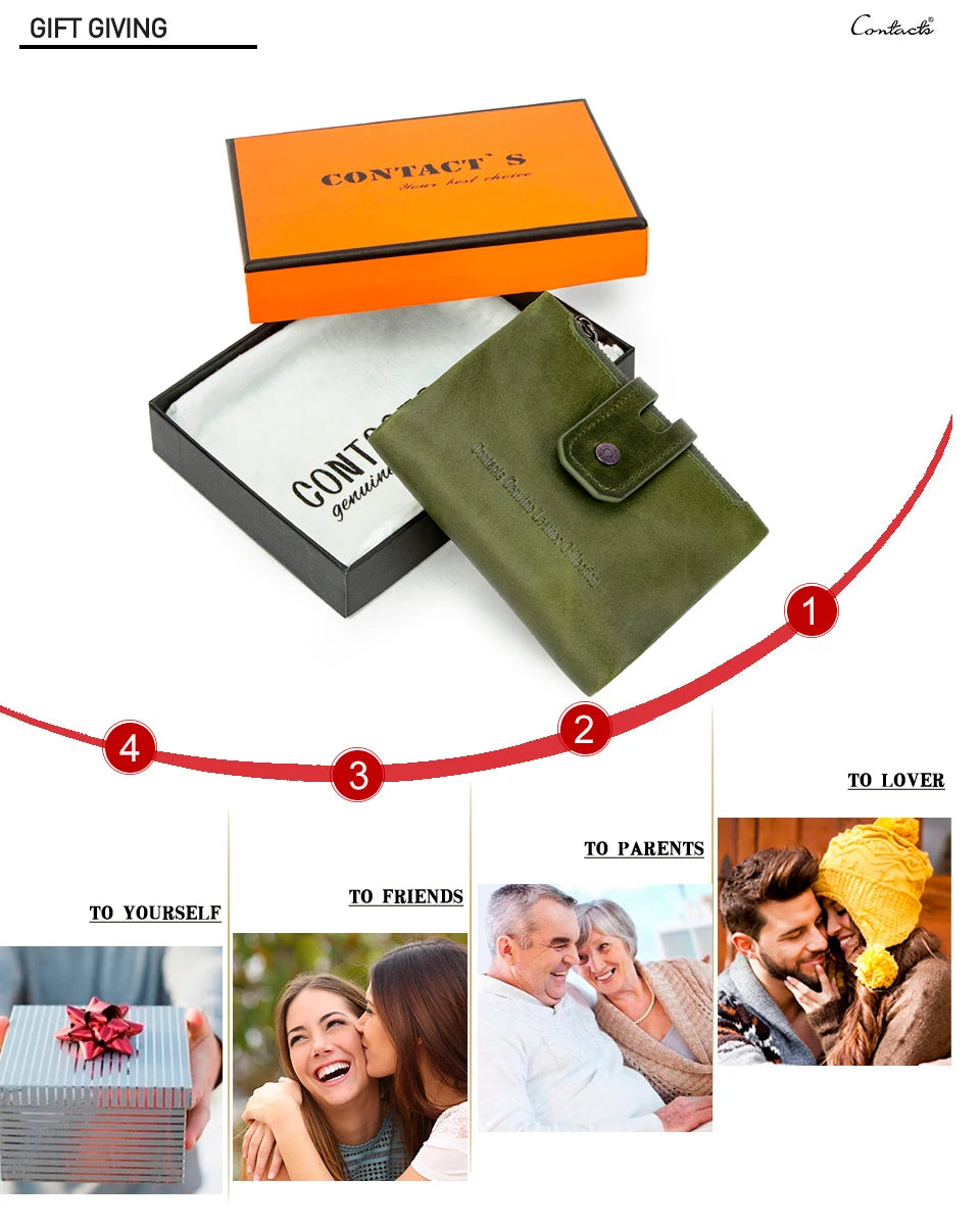 Damen Echtleder Geldbörse Bifold Vintage Kartenhalter Münzfach Geldclip