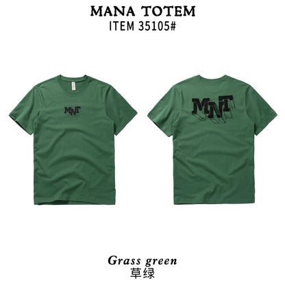 Herren T-Shirt mit kurzem Arm und modischem Gesichtsdruck im Basic-Stil