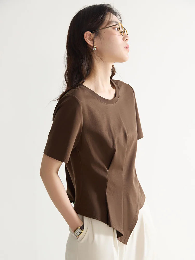 Elegantes Damen-Commuter-Hemd in Übergröße mit schlichtem Revers – ideal für den Sommer