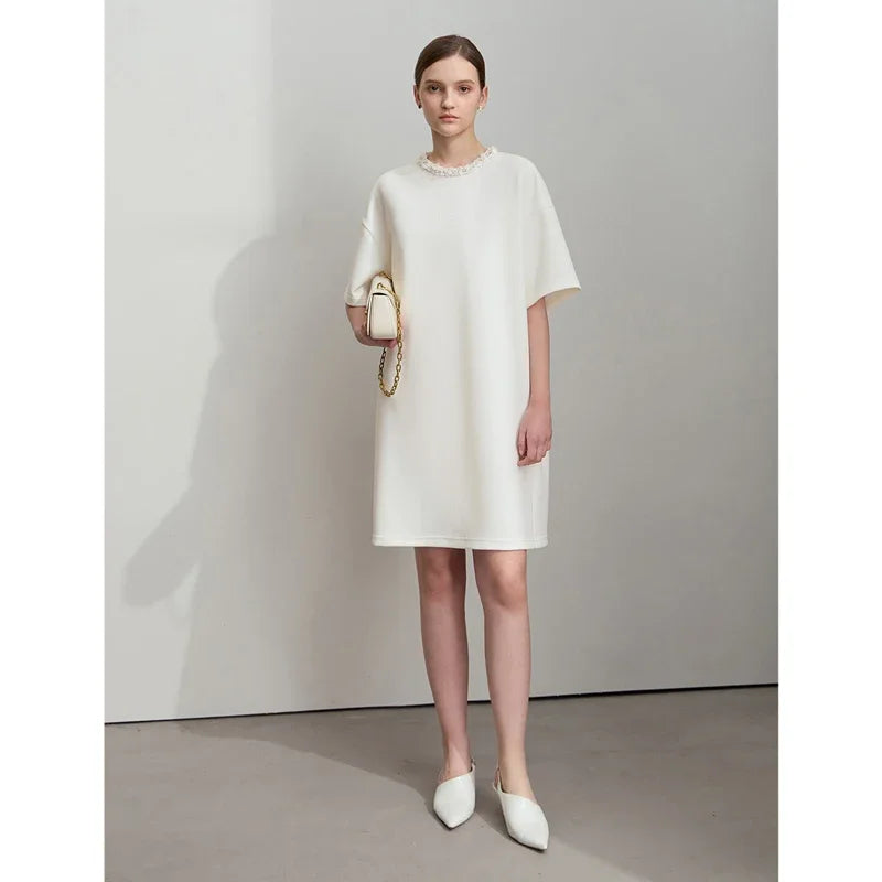 Minimalistisches Strickkleid Für Damen Mit Stretch Und Business Look