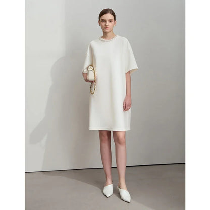 Minimalistisches Strickkleid Für Damen Mit Stretch Und Business Look
