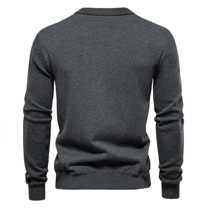 Herren Cardigan Sweater aus hochwertiger Baumwolle im lässigen einfarbigen Design