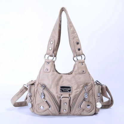 Damen-Handtasche Rosa Mit Reißverschluss Und Mehrfach-Innentaschen Für Alltag Und Freizeit