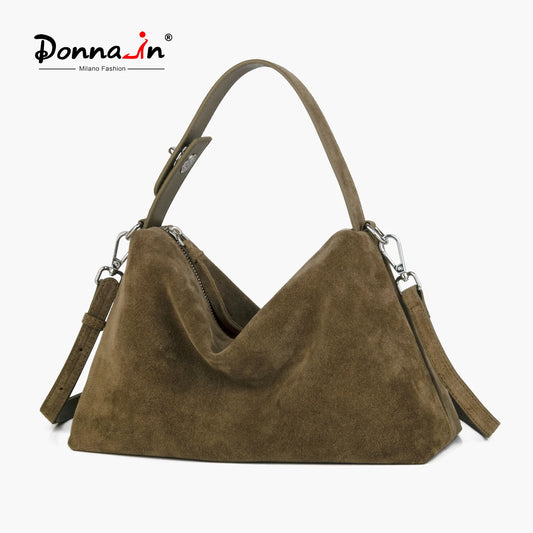 Wildleder-Handtasche | Elegant und Großzügig