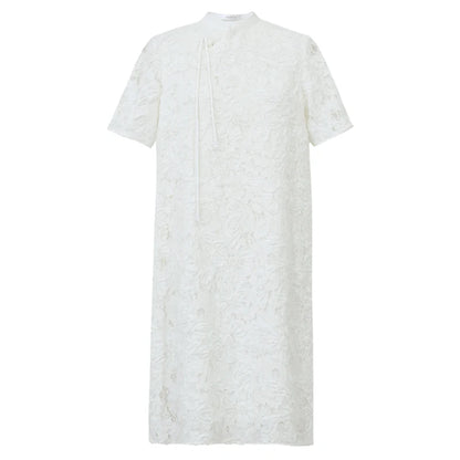 Zeitloses Damen Sommerkleid Mit Stehkragen Und Lockerem Schnitt