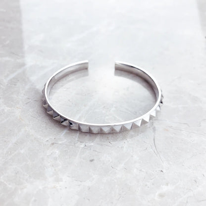 Damen-Ohrstecker Armreif Set Punk aus Sterlingsilber