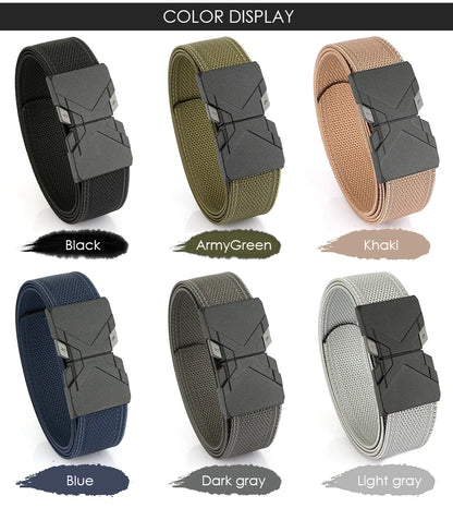 Herren-Gürtel aus elastischem Nylon mit Schnellverschluss Outdoor-Einsatz und Alltag 34 mm Breite