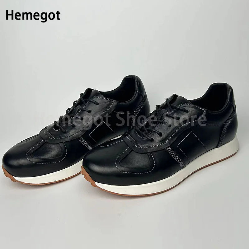 Thick-Soled Sneakers Men's Height Increasing Lace-Up Board Shoes Breathable Sports Shoes Males Outdoor Casual Shoes Men Shoes