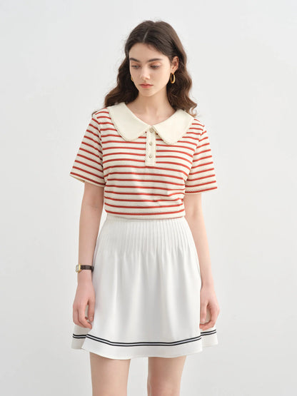 Poloshirt mit Knopfleiste und Farbblock-Design