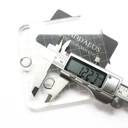 Damen-Creolen Mini mit Steinen klappbar 925 Sterlingsilber