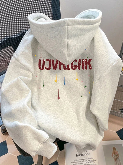 Winter Herren Lustige Graffiti Grafikdruck Hoodies Neu in Hip Hop Mode Kapuzenpullover Damen Y2K Streetwear Pullover Hoody