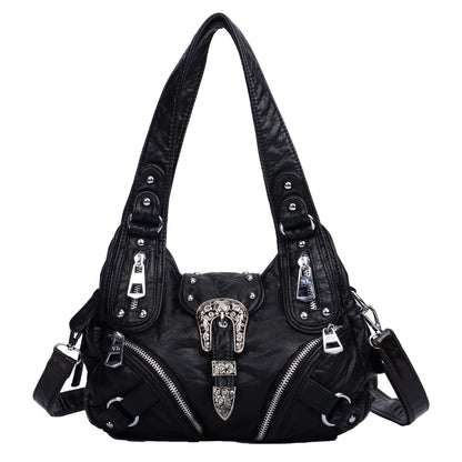 Damen-Hobo-Handtasche Aus Weichem Kunstleder Mit Leopardendruck Und Crossbody-Tragegurt Für Alltag