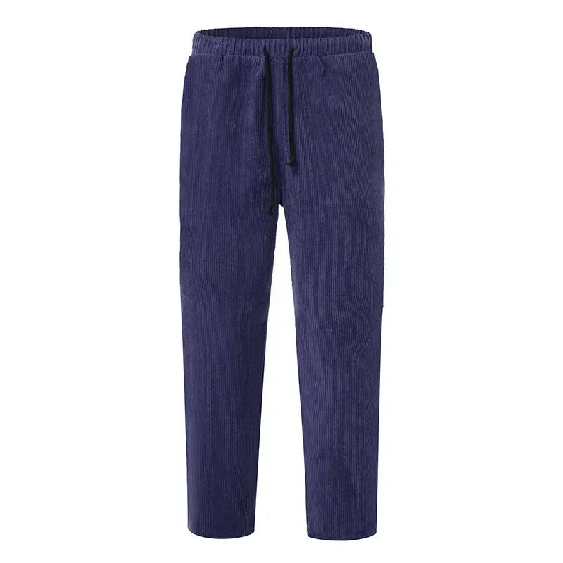 Leichte Herren-Eis-Seidenhose mit elastischem Bund – lockere, gerade Freizeithose für Sport und Alltag