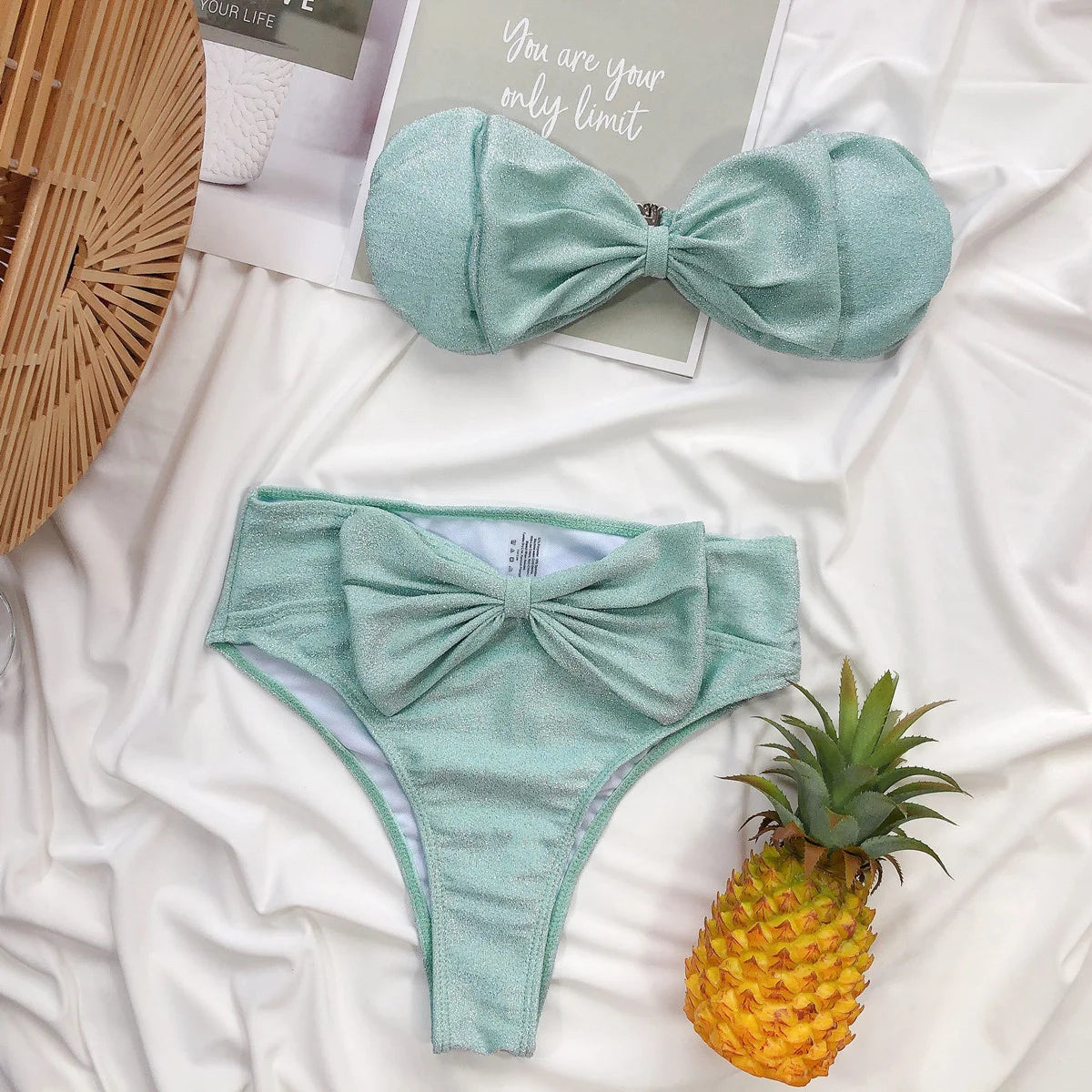 Sexy Bügel-Bikini-Set mit Push-up-Effekt – Brasilianischer Stil für Damen und Mädchen, ideal als Strandbekleidung