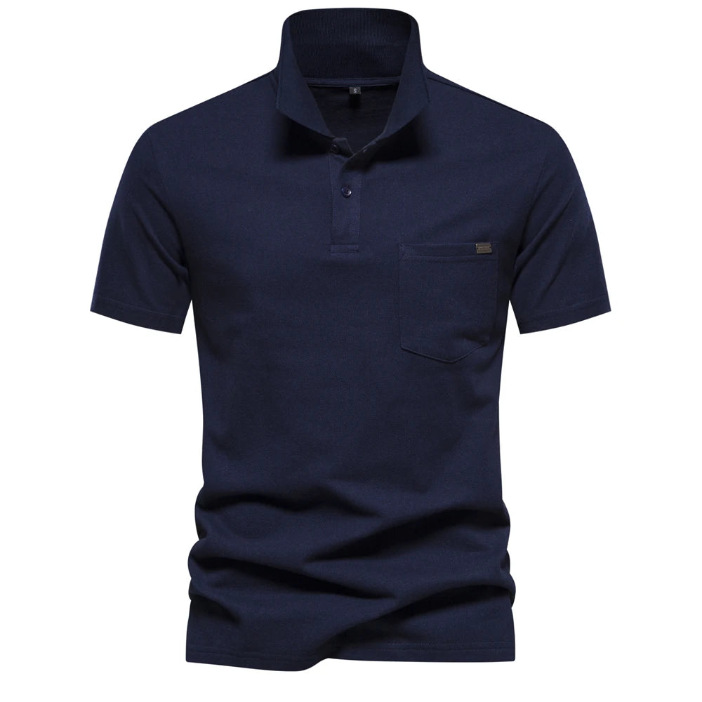 Herren Poloshirt aus 100 Prozent Baumwolle mit lässigem Stehkragen für den Sommer