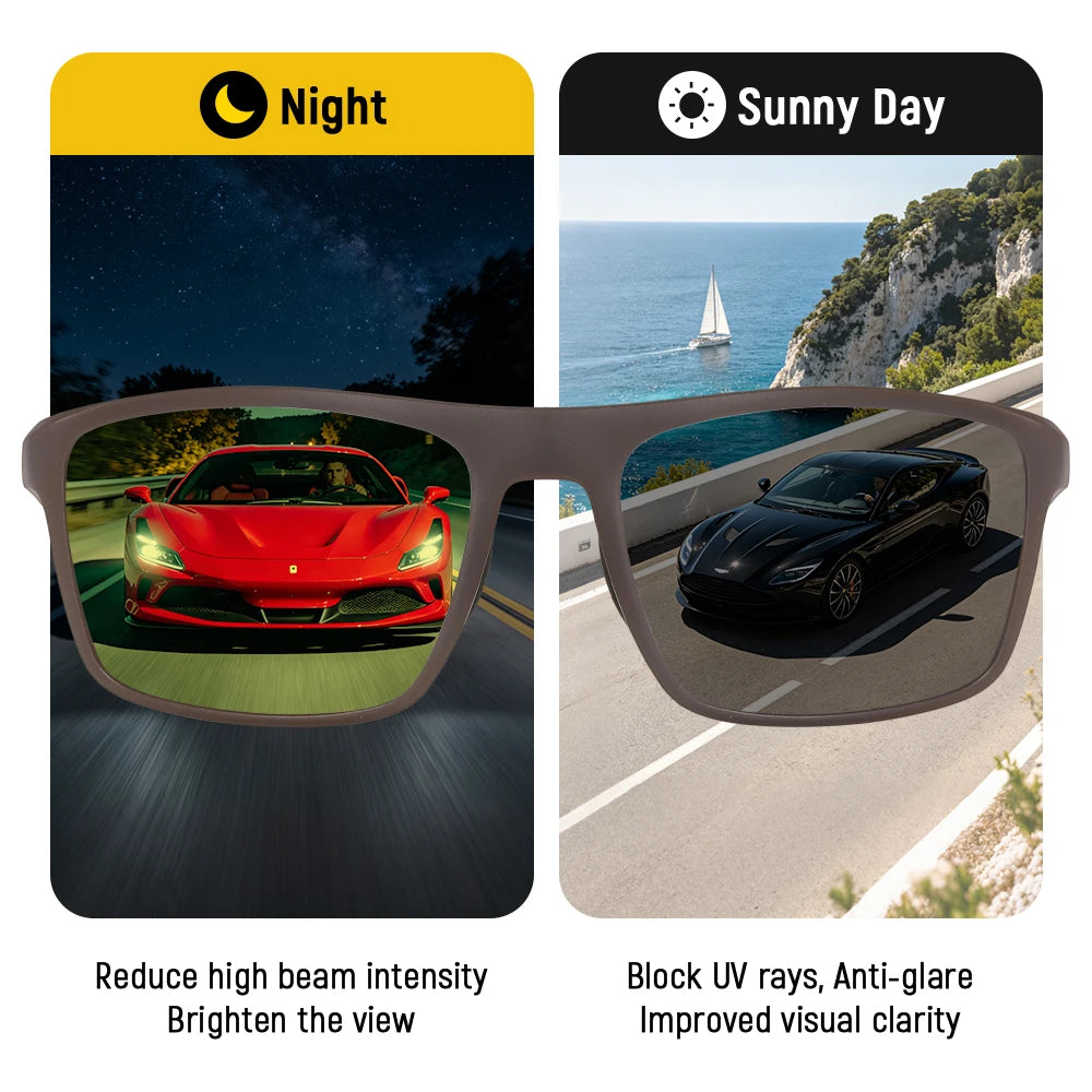 Sonnenbrille übergroß rechteckig polarisiert photochrom 154mm Sport