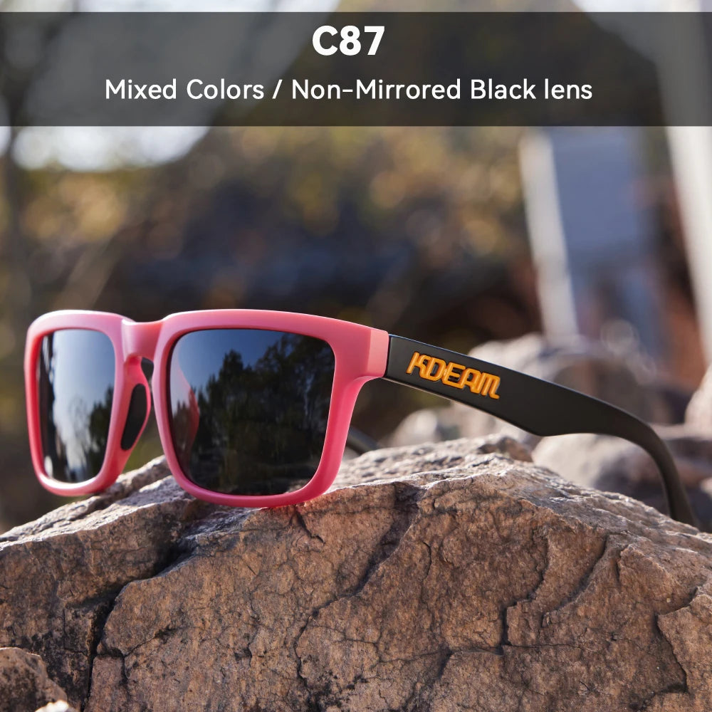 Sonnenbrille polarisiert TR90 Reißverschlussetui Unisex frische Farben