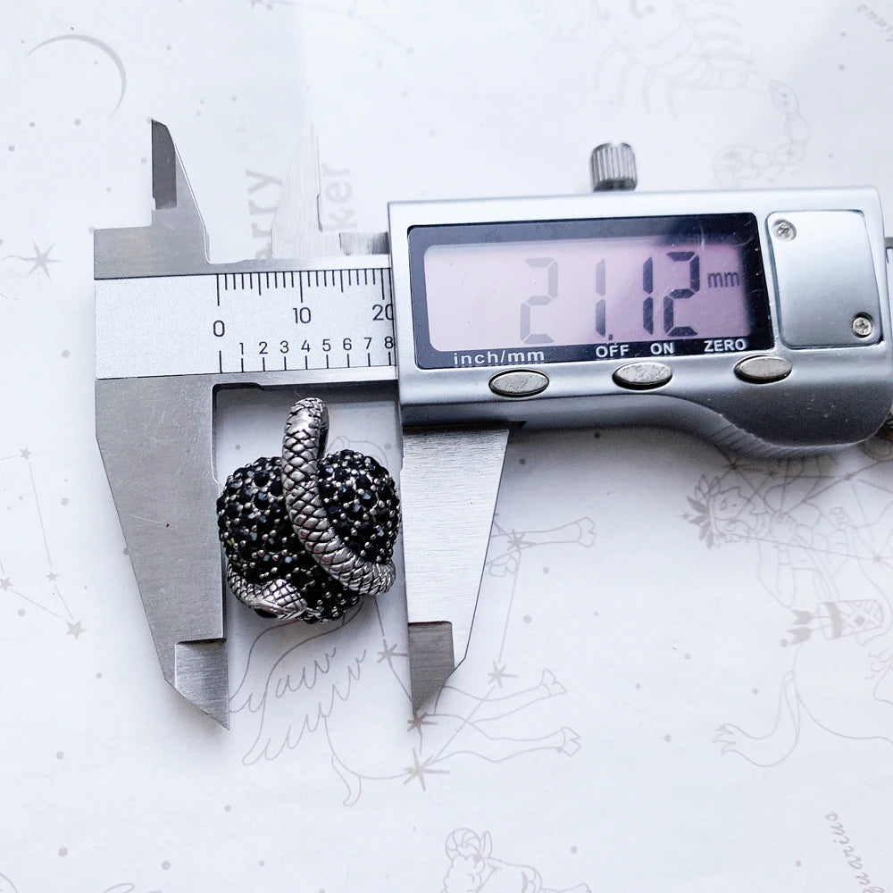 Damen-Charm-Anhänger Schlüssel Schlange Herz aus Sterlingsilber