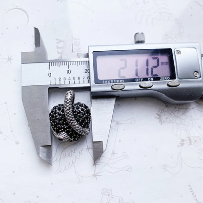 Damen-Charm-Anhänger Schlüssel Schlange Herz aus Sterlingsilber
