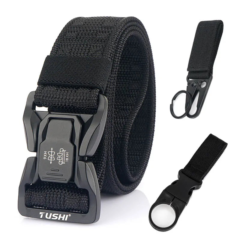 VATLY Soft Tactical Outdoor Gürtel Herren Nylon Schnellverschluss Hiking