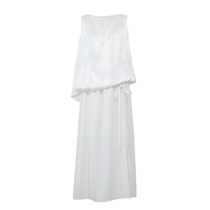 Elegantes Sommer Kleid Aus Leichtem Acetat Stoff Für Damen Mit Lockerem Schnitt