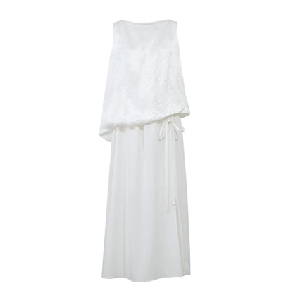 Elegantes Sommer Kleid Aus Leichtem Acetat Stoff Für Damen Mit Lockerem Schnitt
