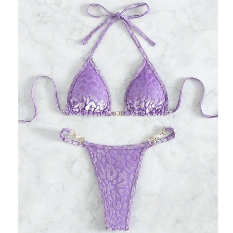 Sexy Bikini-Set für Damen mit Push-up-Effekt – ideal für Strand und Pool