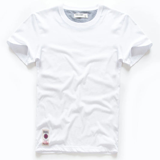 Herren Kurzarm T-Shirt aus Baumwolle und Polyester im einfarbigen Design