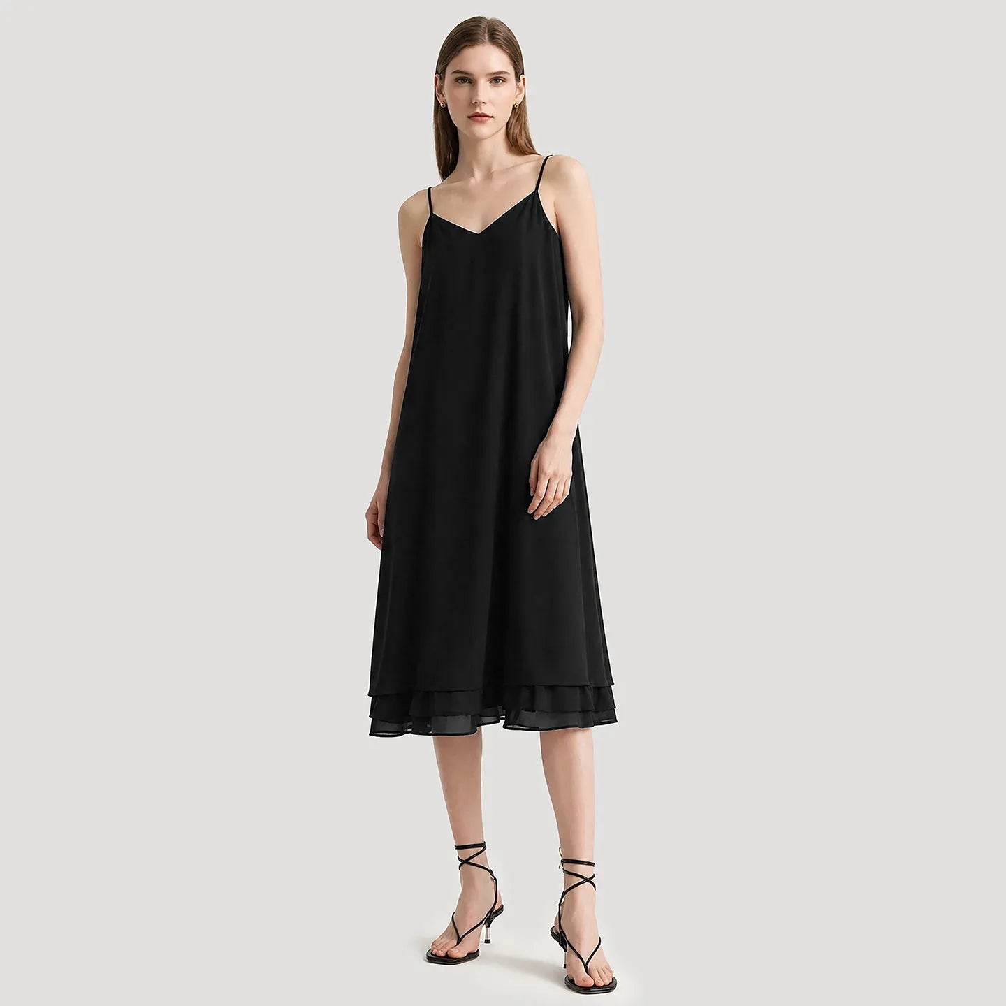 Elegantes Sommerkleid Für Damen Mit V-Ausschnitt Und Leichter Passform
