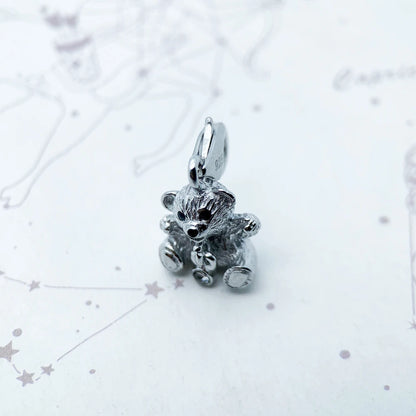 Damen-Charm-Anhänger Teddybär Pullover süß II aus Sterlingsilber