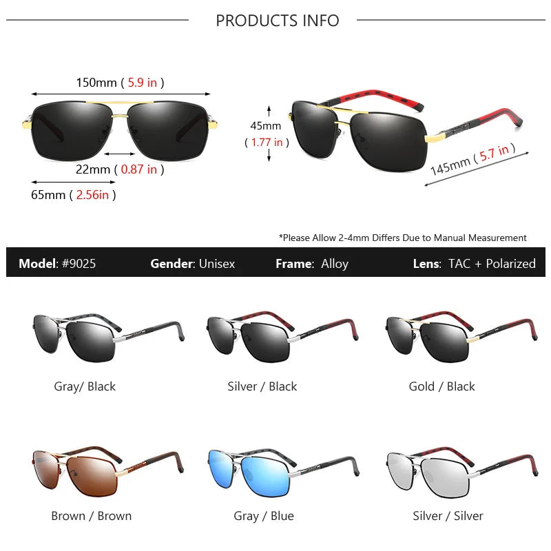 AOWEAR Vintage-Spiegel-Polarisierte Sonnenbrille für Herren und Damen, UV400, Retro-Sonnenbrille, hochwertige Fahrbrille mit Etui