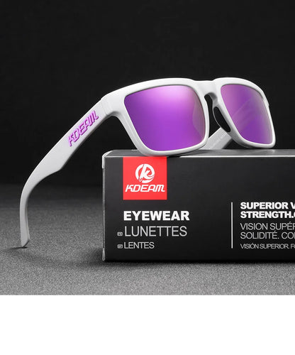 Sonnenbrille quadratisch polarisiert Angeln Lifestyle Spiegel Hartbox Unisex