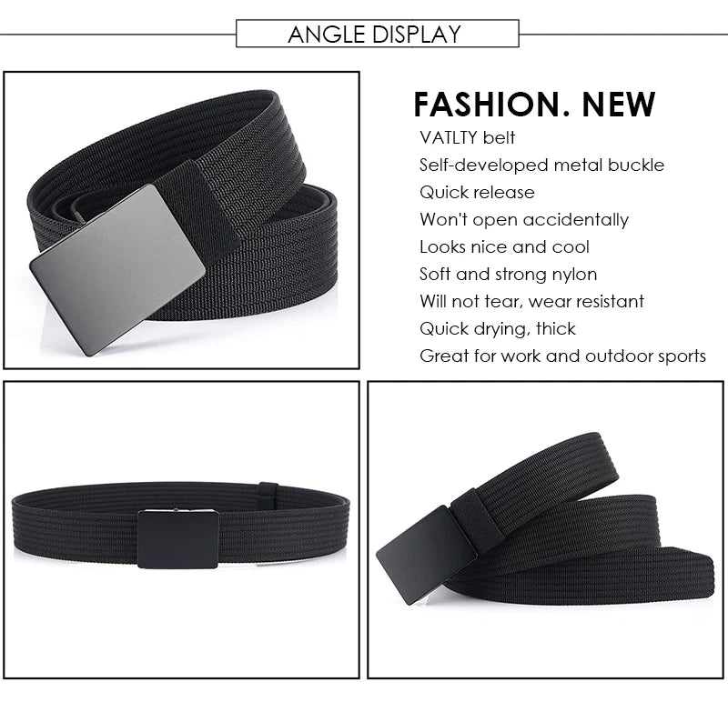 Unisex Gürtel aus Nylon mit Metall-Schnalle im taktischen Militärstil, Breite 3,8 cm