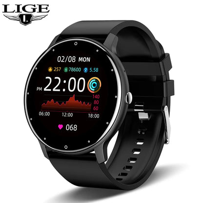 LIGE 2024 Neue Smart Uhr Für Männer Frauen 1,28 "Full Touch Screen Smartwatch Gesundheit Monitor BT Anrufe Smart Uhr weihnachten Strap