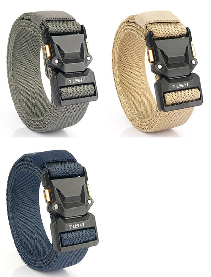 Unisex-Gürtel Mit Schnellverschluss Metall-Schnalle Breite 3,5 Zentimeter Geeignet Für Outdoor-Arbeit Und Freizeit