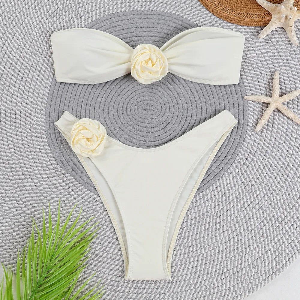 Dreiteiliges Damen-Bikini-Set im brasilianischen Stil – ideal für Strand und Pool