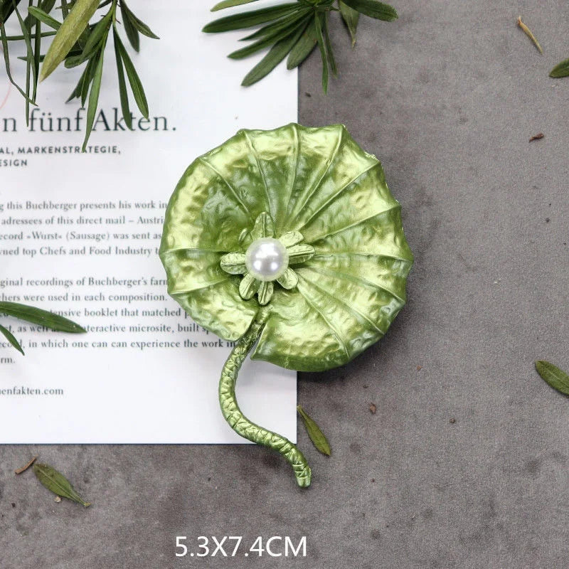 Brosche Pflanze Perle Handgemacht Retro Corsage Damen Mantel
