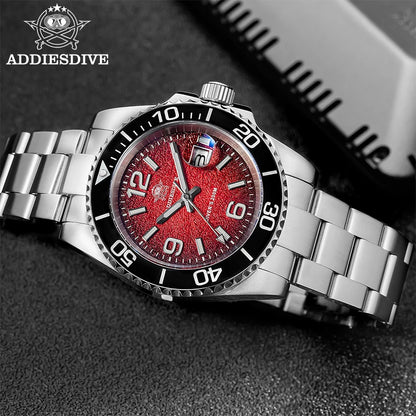 Herren-Taucheruhr 41 mm mit 316L-Stahl und 200 m Tiefe