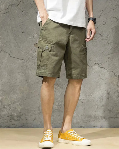 Leichte Herren-Sommershorts aus atmungsaktivem Leinen für Outdoor-Aktivitäten