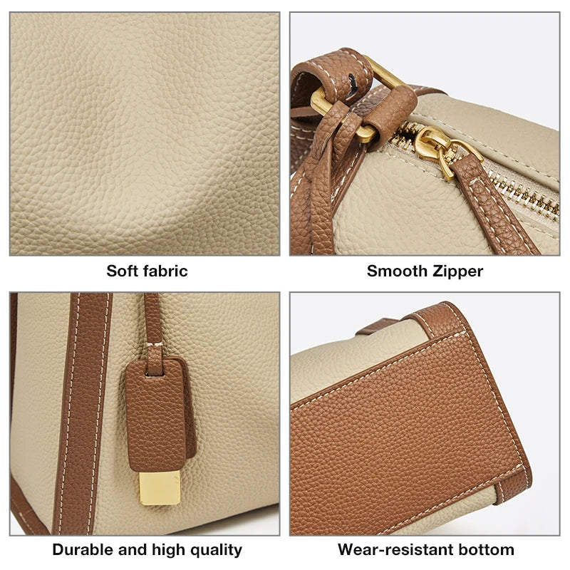 Female Shoulder Bag Aus Cowhide Leather Vintage Soft Messenger Crossbody