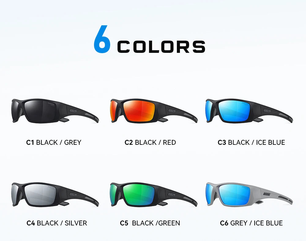 Sonnenbrille Radfahren TR90 polarisiert 1,2mm Glas Gummisteg Herren