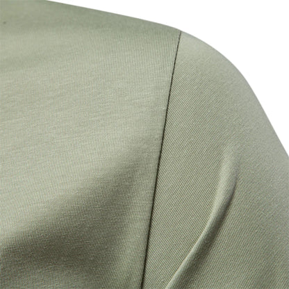 Herren T-Shirt aus Baumwollmischung mit hochwertiger Stickerei und Kurzarm