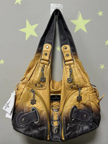 Damen-Schultertasche Mit Tie-Dye Muster Und Top-Handle Tragegriff Für Uni Und Alltag