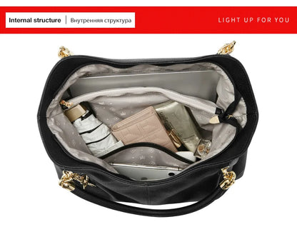 Damen Schultertasche aus Genuine Leather im eleganten Stil
