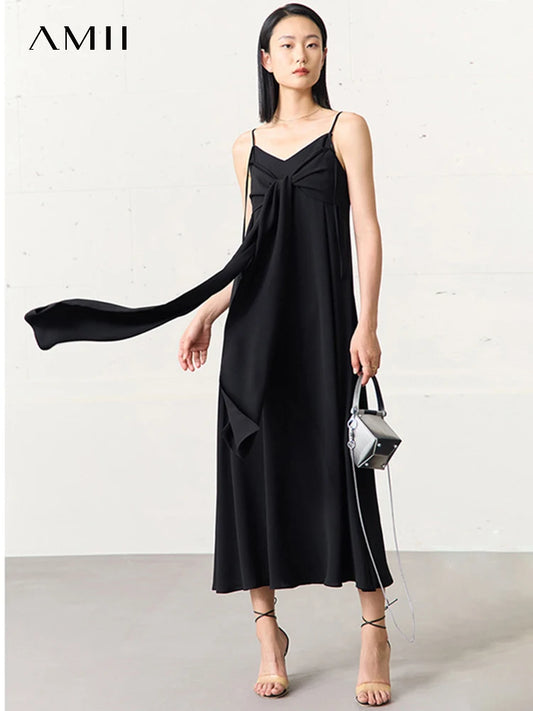 Elegantes A-Linien-Kleid aus Seide mit Gürtel und Hemdkragen – knielang und ideal fürs Büro