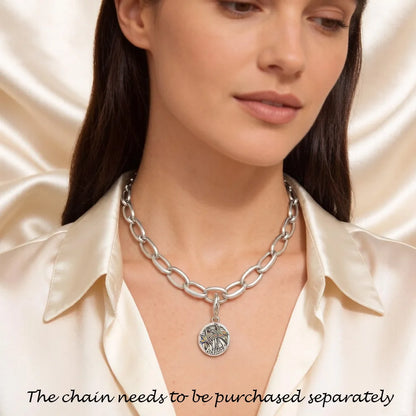 Damen-Charm-Anhaenger Palme tropisch aus Sterlingsilber