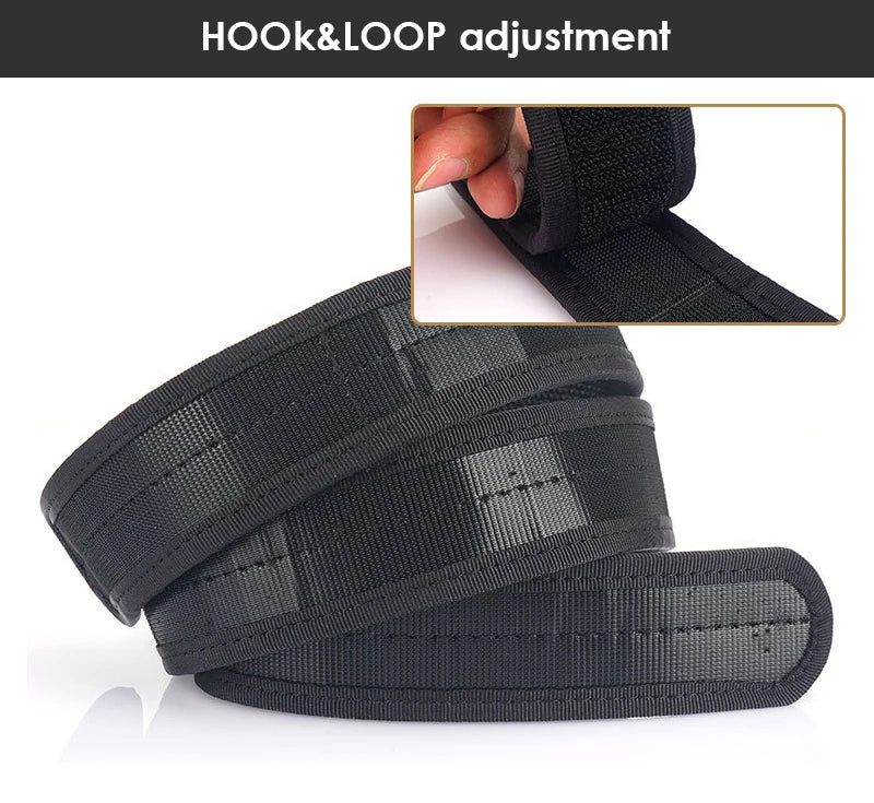 Herren-Gürtel Aus Nylon Mit Klettverschluss Breite 3,8 cm Verstellbare Länge 95-135 cm