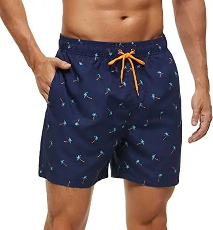 Herren-Badeshorts mit Farbverlauf, schnelltrocknend, mit Reißverschlusstaschen und Mesh-Futter – modische Schwimmshorts für den Strand