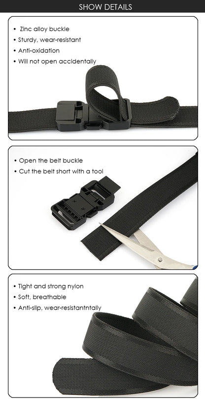 Herren-Stretch-Gürtel Mit Metall-Schnalle Und Schnellverschluss Für Alltag Und Outdoor